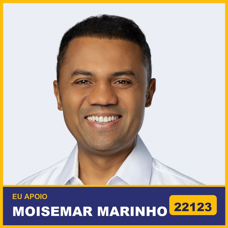 Exemplo da moldura Eu apoio Moisemar Marinho aplicada numa foto